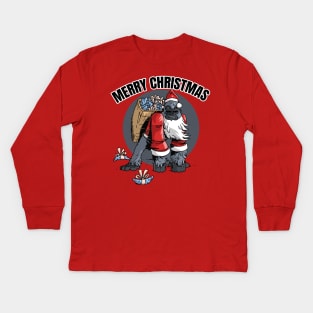 The Christmas gorilla Kids Long Sleeve T-Shirt